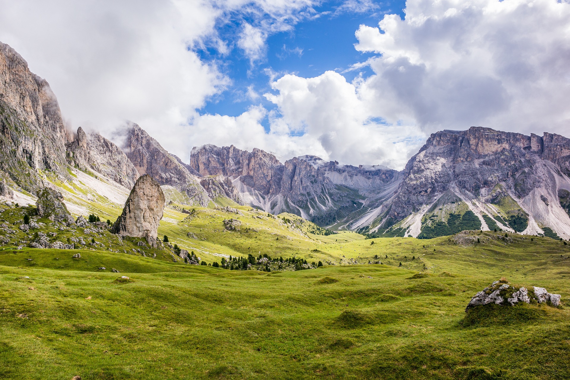 Bergansicht Alpen Sommer